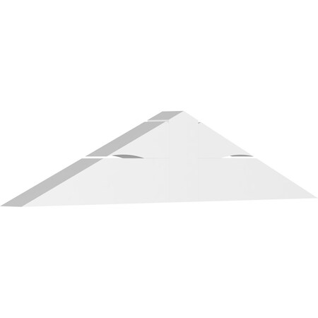Ekena Millwork Richland Architectural Grade PVC Gable Bracket, 60"W x 12 1/2"H x 4"D x 6"F, 5/12 Pitch GBP060X13X0406RIC00